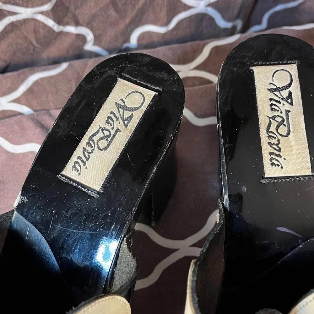 Via Pavia  Wood Heel Clogs